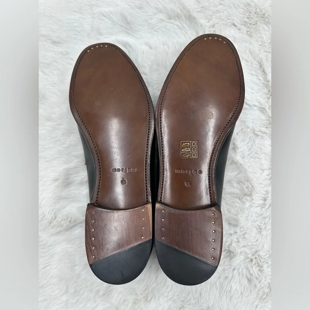 Morjas Ivy Loafers in‎ Black Leather NEW size 13 US 13.5